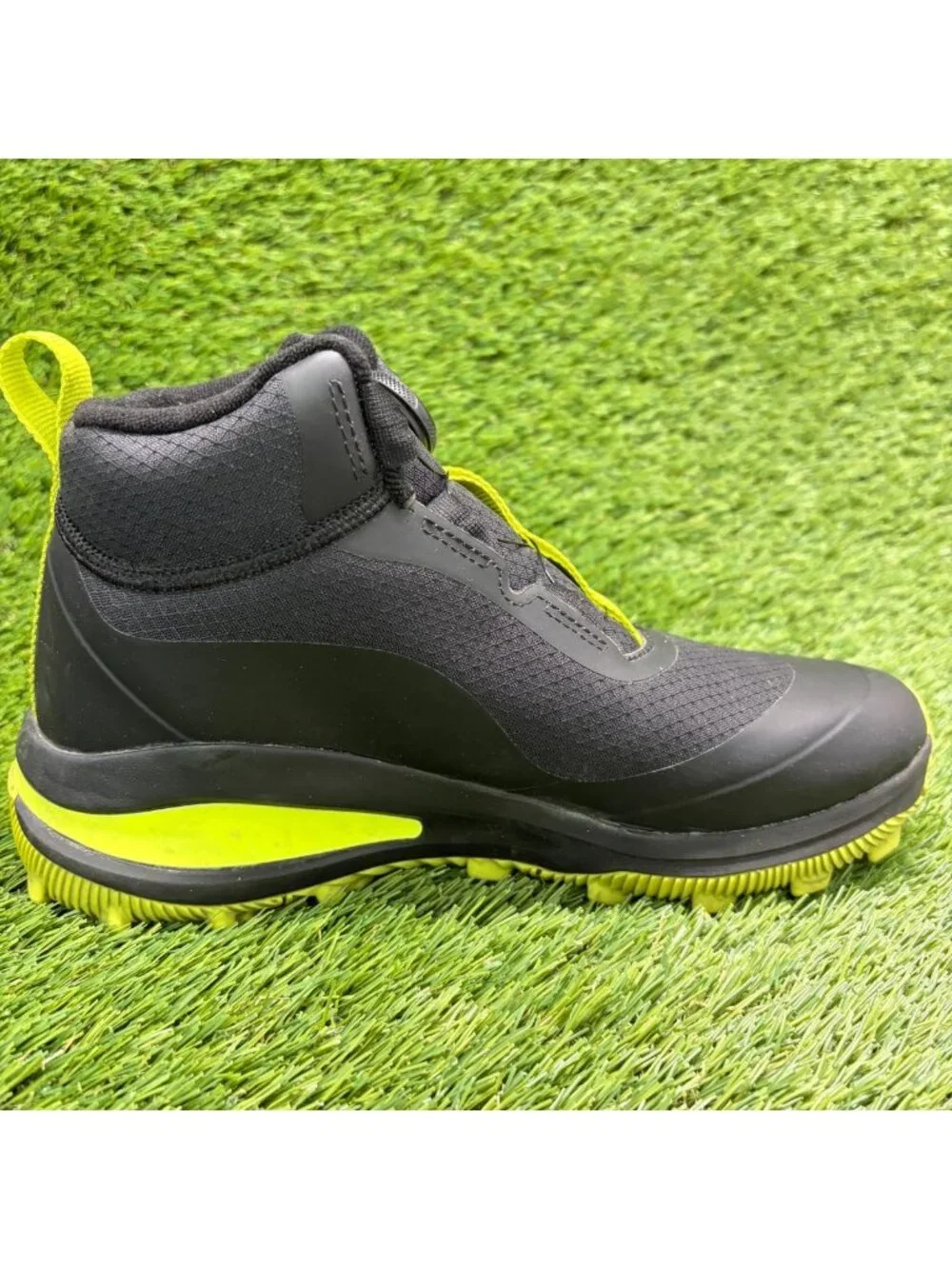 Adidas FortaRun BOA ATR Boys Size 6Y Black Green Athletic Outdoor Boots Shoes